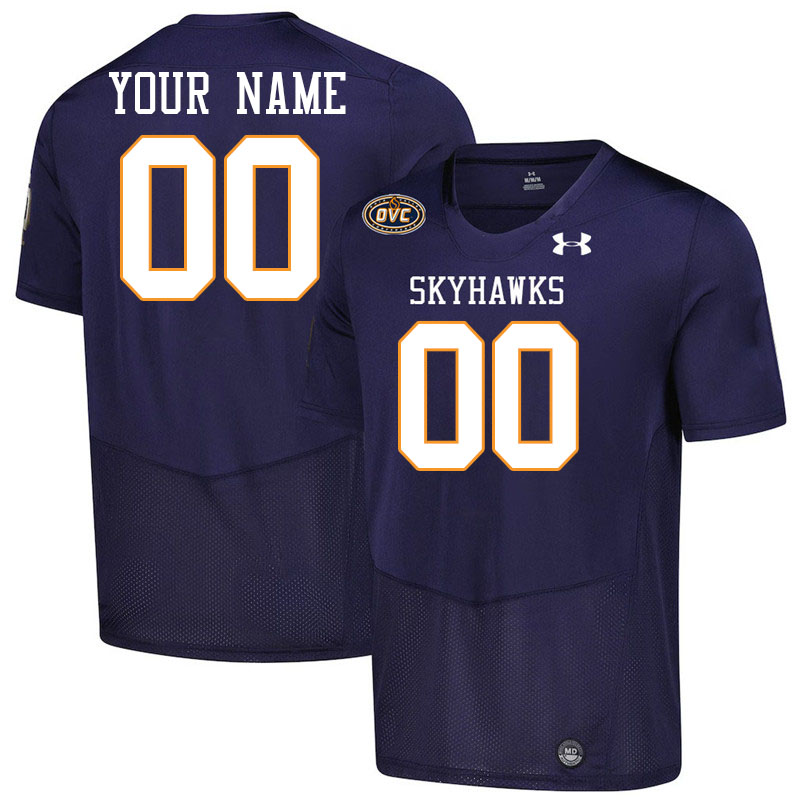 Custom UT Martin Skyhawks Name And Number Football Jerseys-Navy